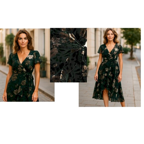 Lulu's Green Floral Midi Dress - Picture 9 of 9